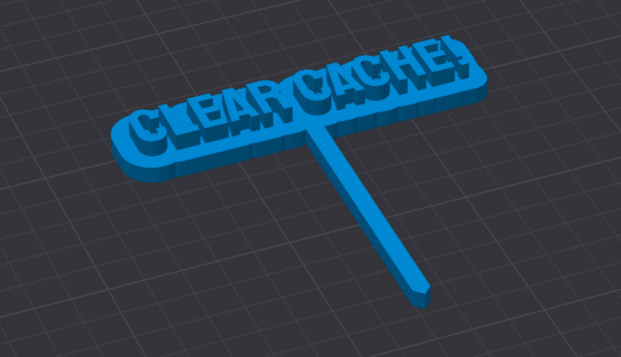 "Clear Cache!" Cake Topper