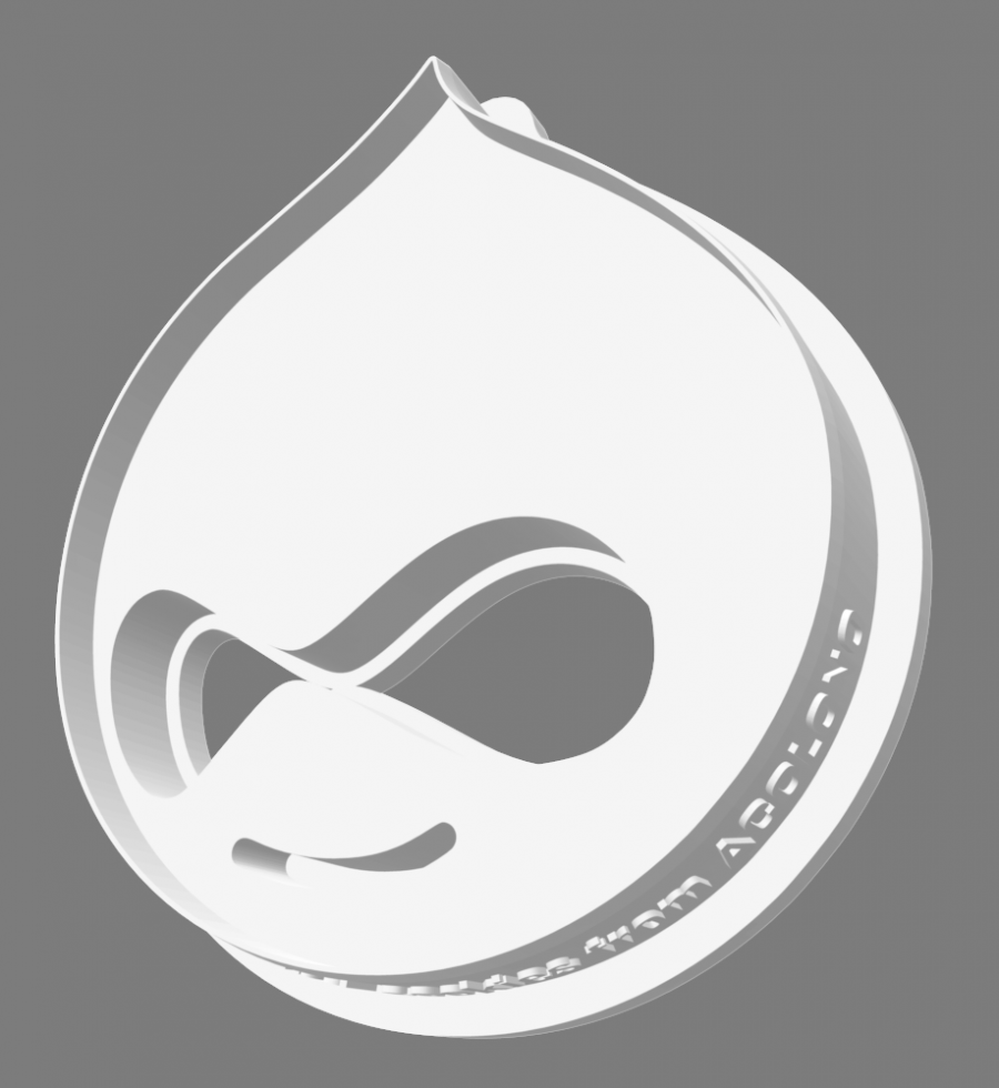 Druplicon Cookie Cutter 3D Model