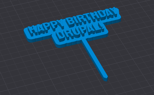 "Happy Birthday Drupal!" Cake Topper